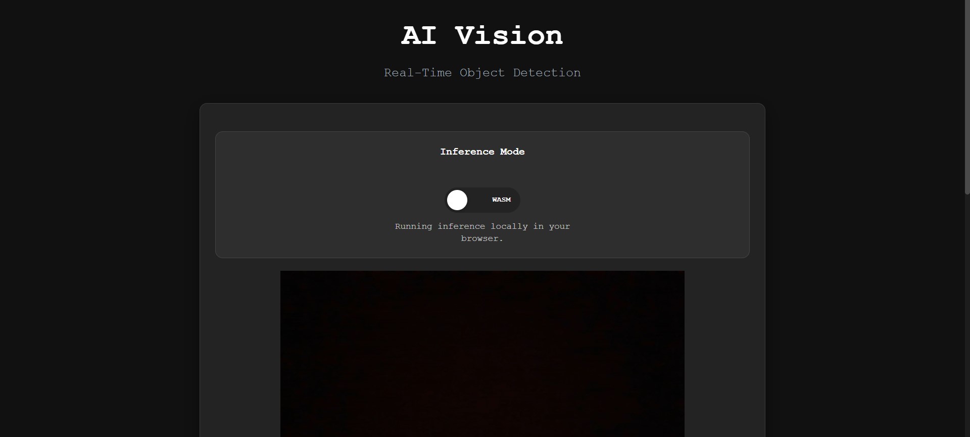 Real-Time WebRTC VLM Object Detection screenshot