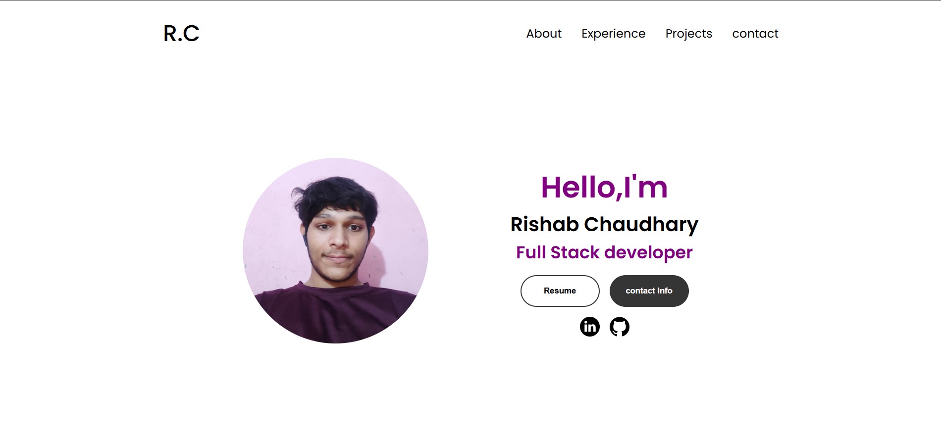 Portfolio Website screenshot